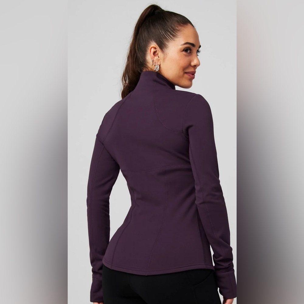 ❌SOLD❌ NWT [Fabletics] Cold Weather Full-Zip Long-Sleeve Jacket Plum Women's S - Picture 3 of 8